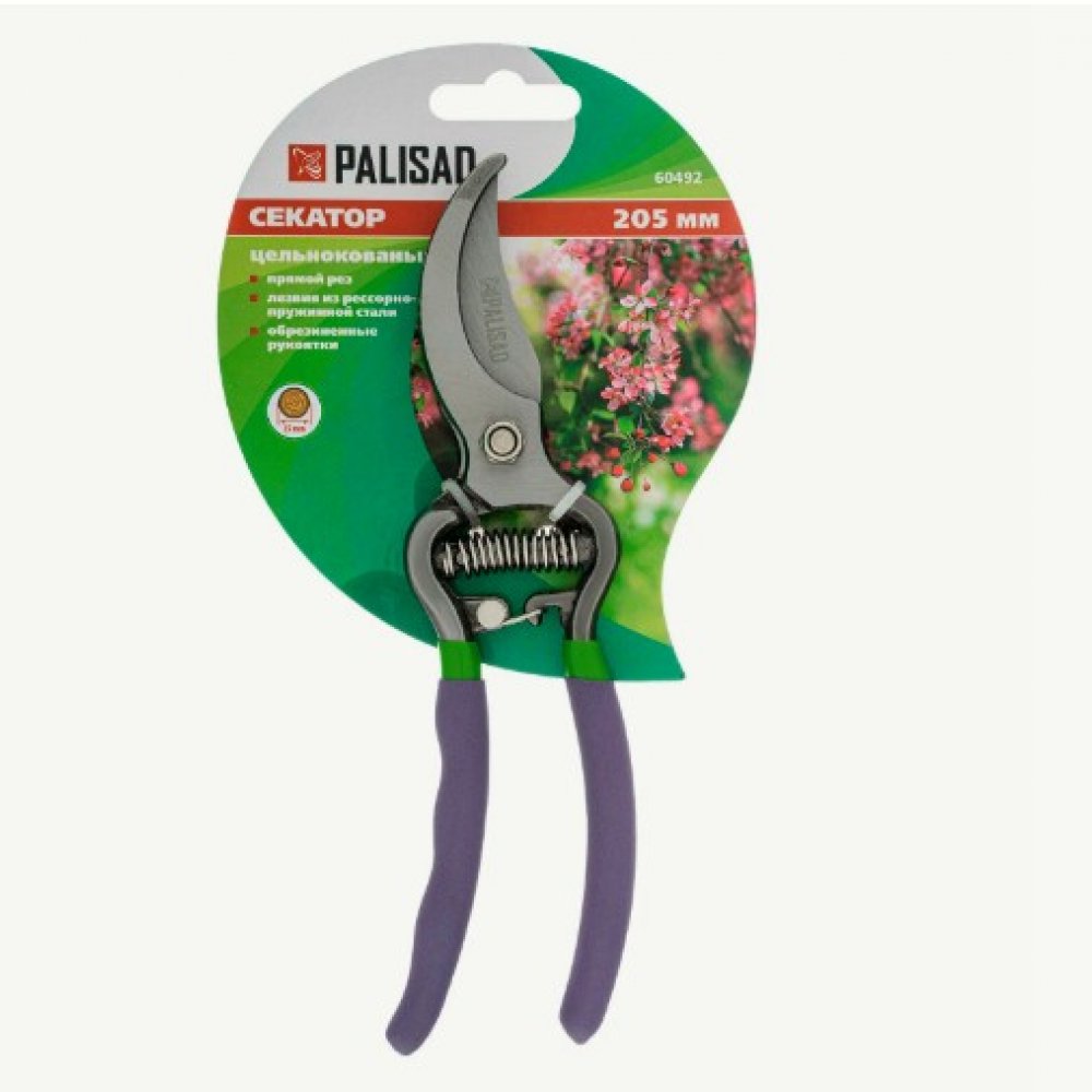 Секатор цельнокованый 205мм ПАЛИСАД 60492