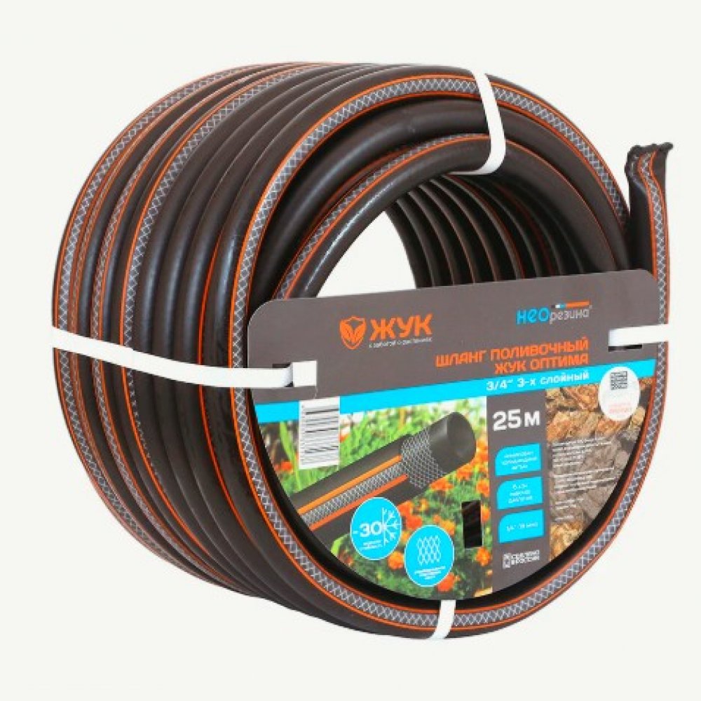 Шланг Жук Оптима 25м 6 атм. 1/2 3х слойный
