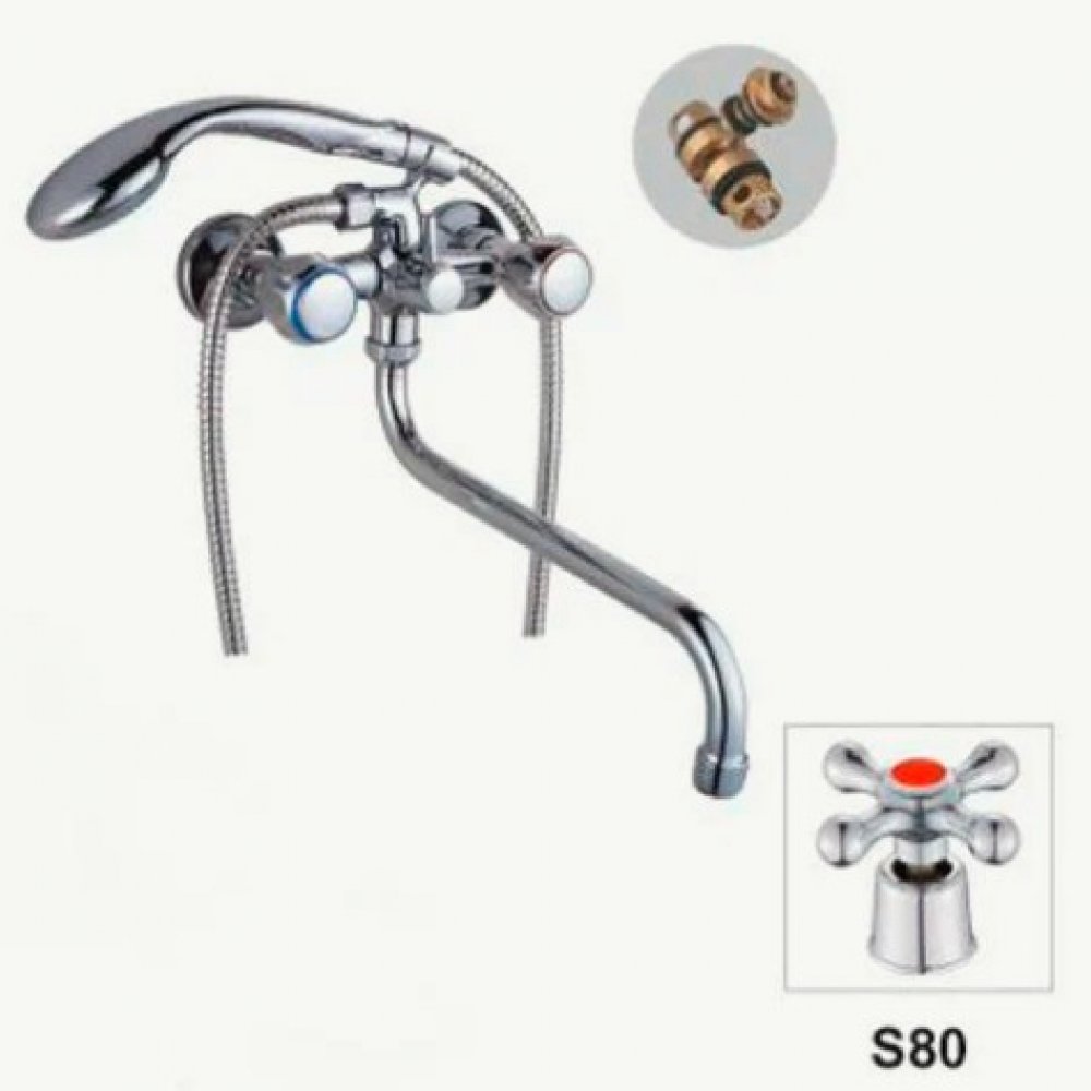 Смеситель 67-0-704 для ванны (Dikalan) D6501-S80