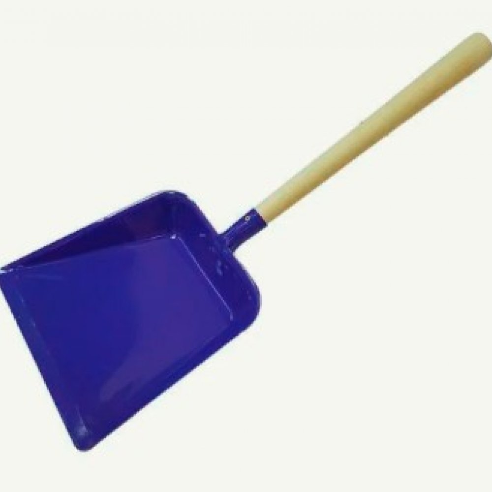 Совок хоз-ый металический д/мусора с деревянной ручкой 30 см