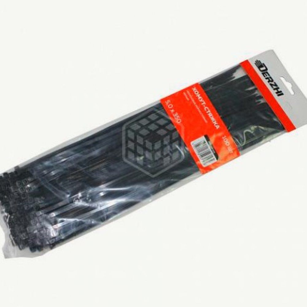 Стяжки чёрные 5х350 Держи 258-535