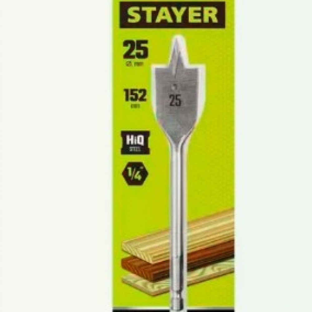 Сверло перьевое по дереву 25мм СТАЕР 2950-25