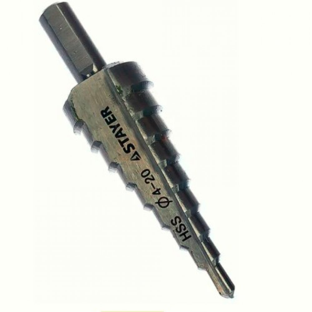 Сверло ступенчатое по металлу ф4-20мм СТАЕР 29660-4-20-9