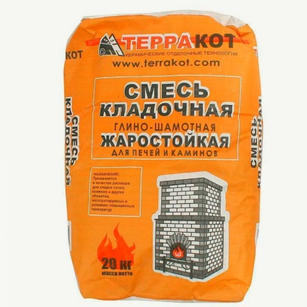 ТЕРРАКОТ/ раствор кладочный огнеупорный 20 кг