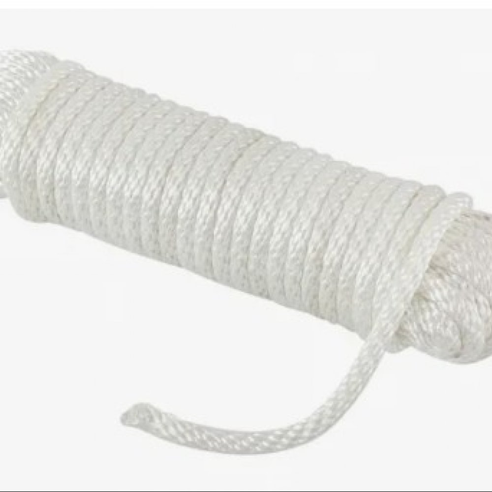 Веревка хозяйственная 8мм длина 200м 10руб/1м Белая