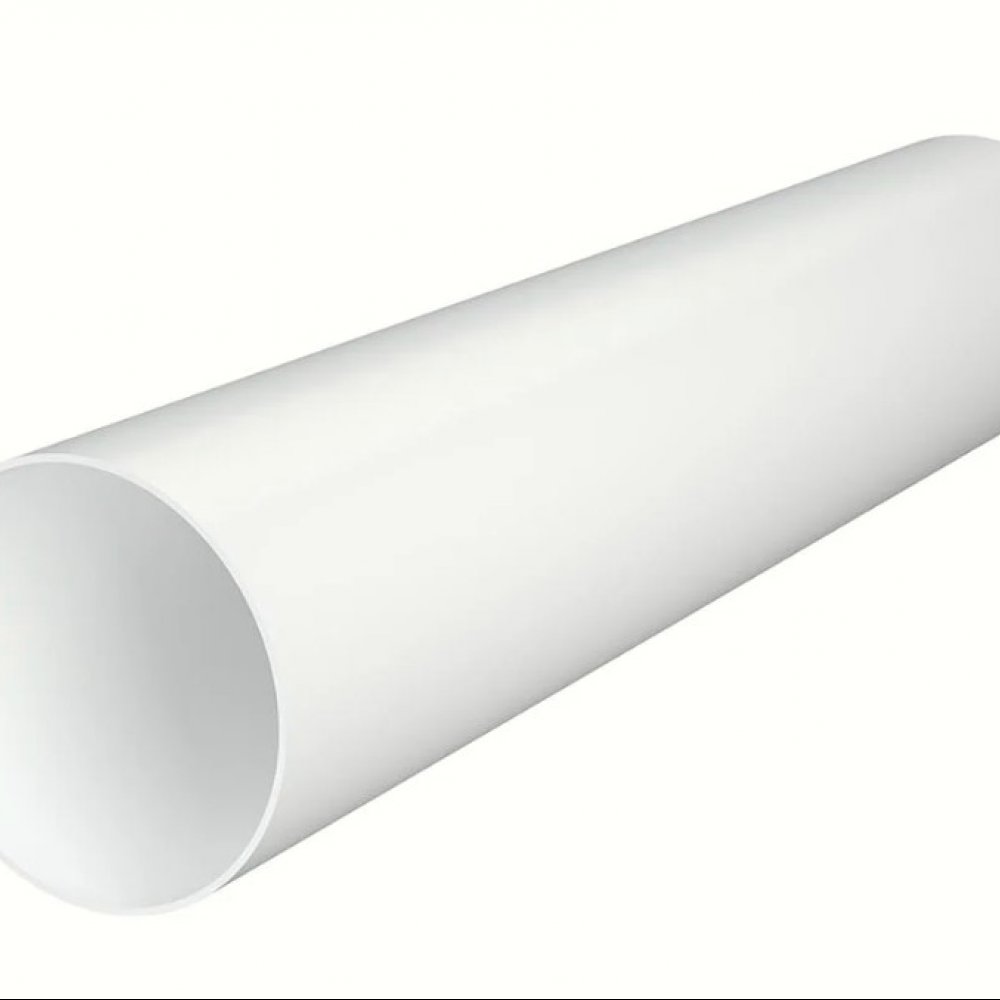 Воздуховод круглый белый ПВХ 125*500 12,5ВП