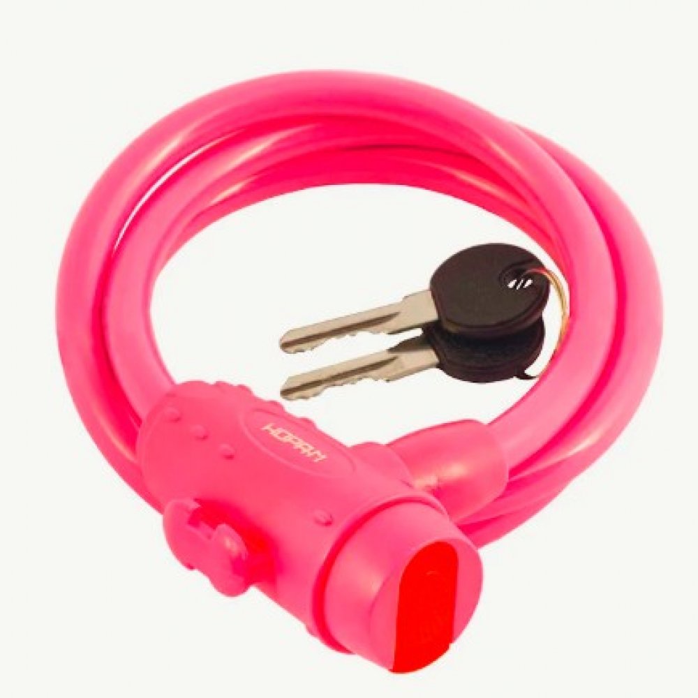 Замок велосипедный ВС-Т Д10мм розовый 1м